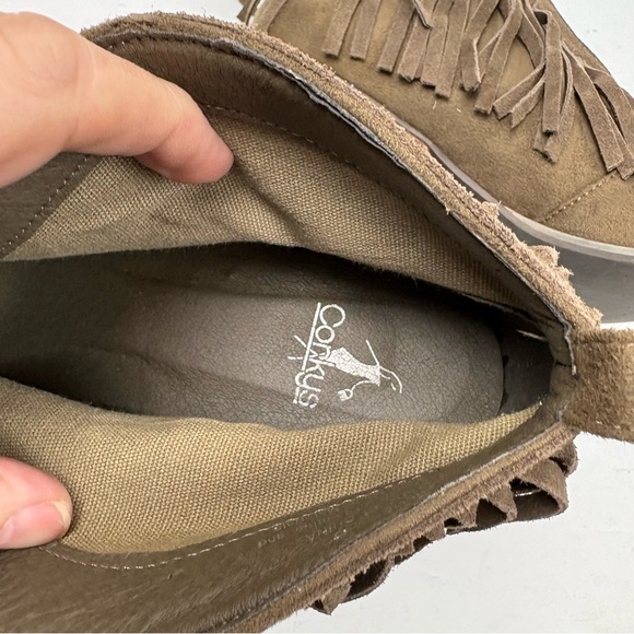 CORKYS Millie Brown Fringe Suede Western Ankle Booties Womens Size 8 - Picture 8 of 9